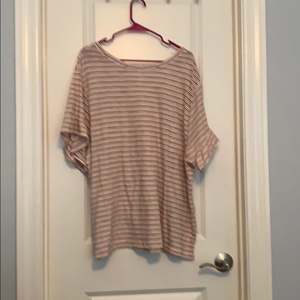 Striped shirt with ruffle sleeves - Picture 4 of 4